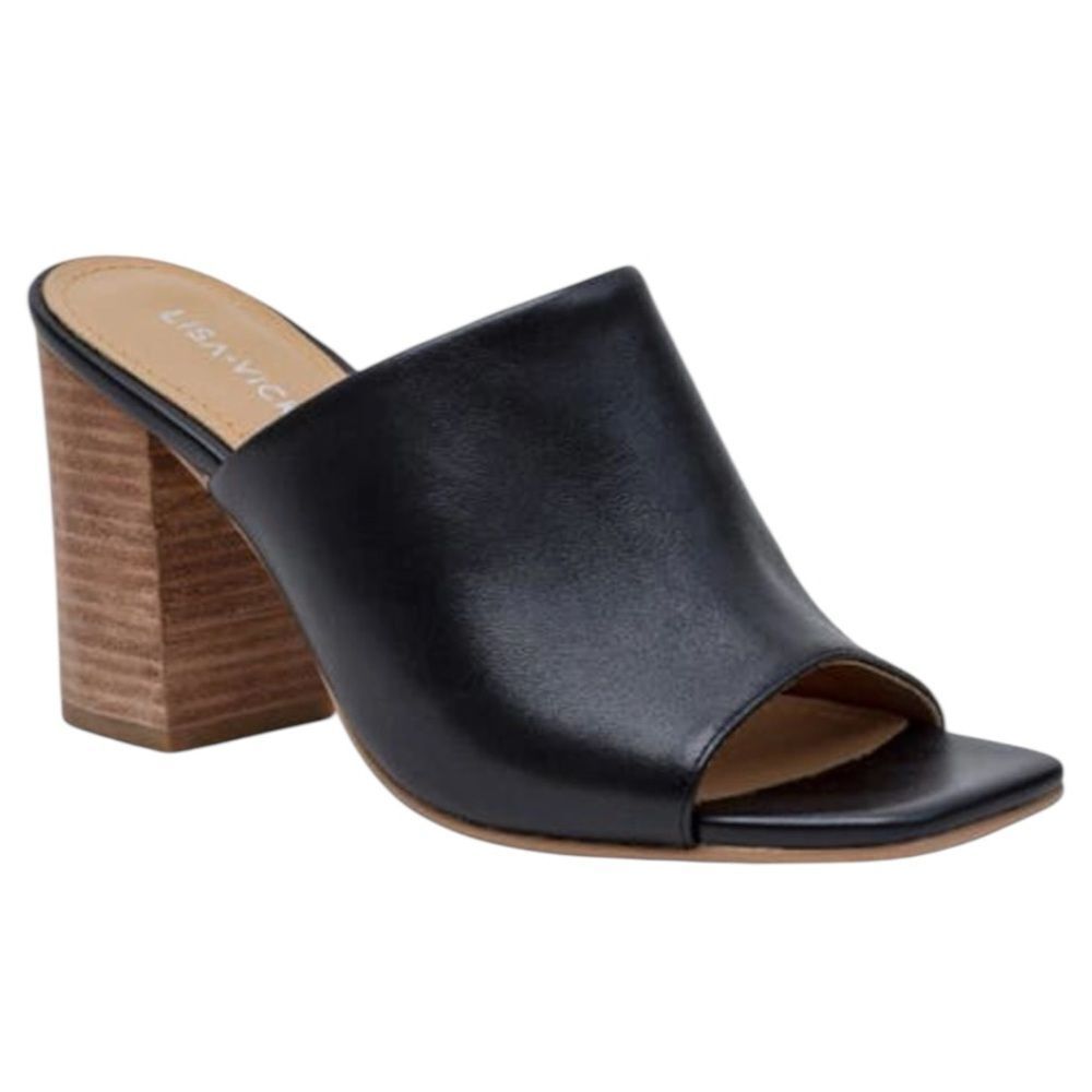 Lisa Vicky Virtue Black Sheep Nappa Sandal Size 6.5